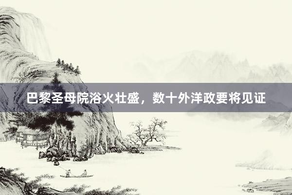巴黎圣母院浴火壮盛，数十外洋政要将见证